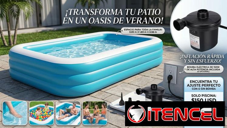 Piscina rectangular Inflable de alta resistencia