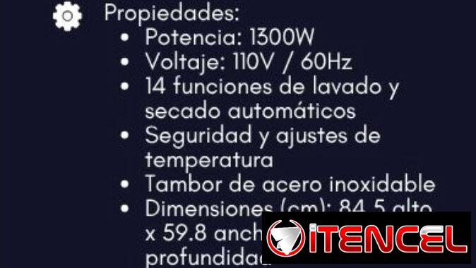 Lavadora secadora automática EKO 11 kg