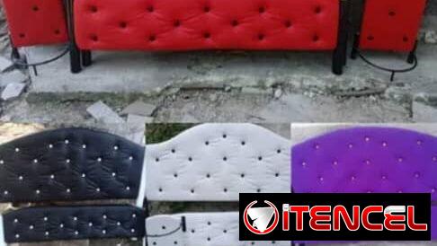 Cama camera de tubo tapisada el color lo elige usted. Entrega a domicilio sin costo adicional en toda la Habana.