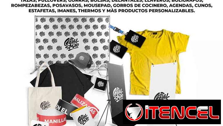 Productos personalizables. Desde pullovers y gorras hasta tazas, bolsas, delantales, llaveros, bolígrafos, etc