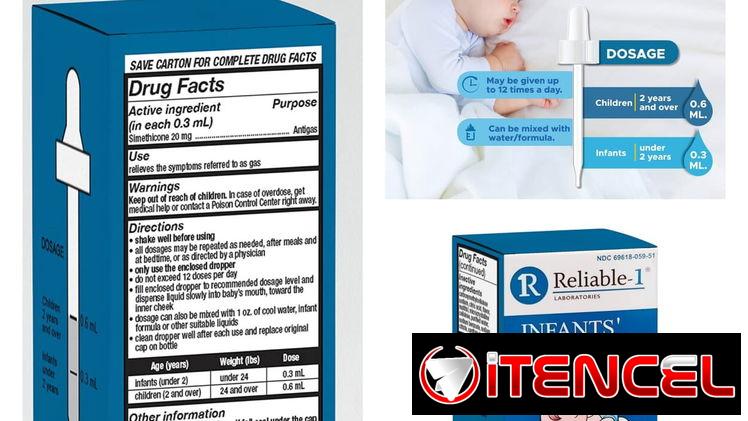 Simeticona para bebes en gotas, pomos sellados