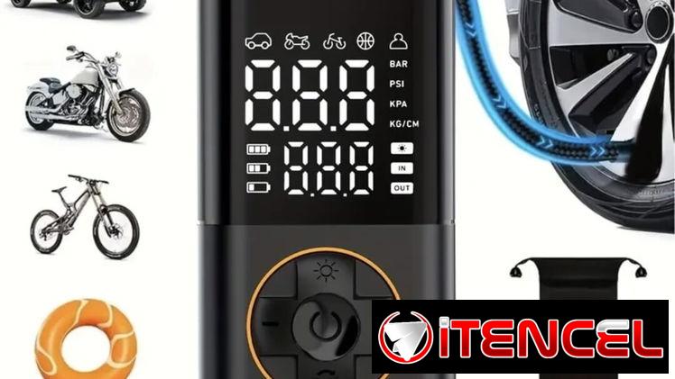 Oferta Inflador de Neumáticos Portátil [ Bomba de aire para bicomotos autos balones…