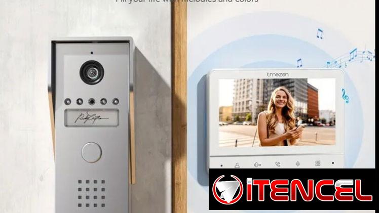 Timbre intercomunicador ,Videoportero con pantalla de 7 pulgadas , vision nocturna por cable video de alta calidad