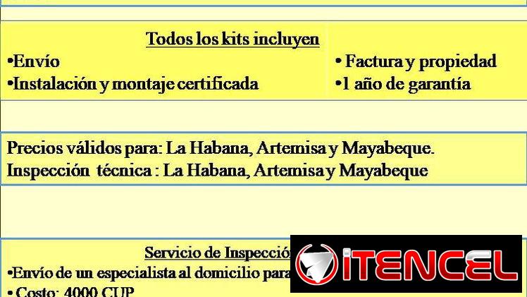 KIT SOLAR 10000W  tlf 56579735 / (USD-MN-Eur-Zelle)/Envío Incluido /  Instalación Incluida / Garantía 1 Año