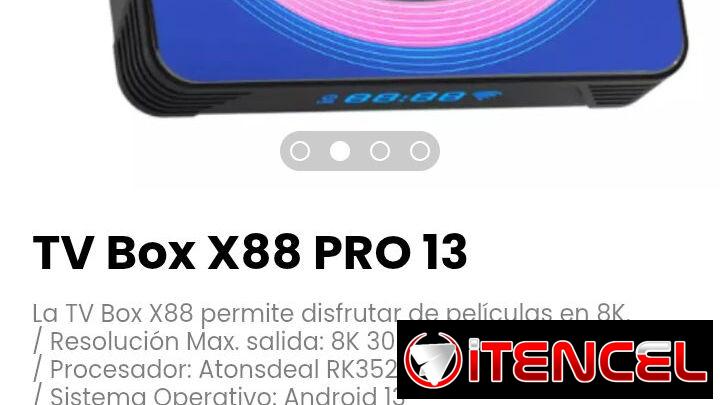 TV Box X88 PRO 13. Permite disfrutar de películas en 8K.
