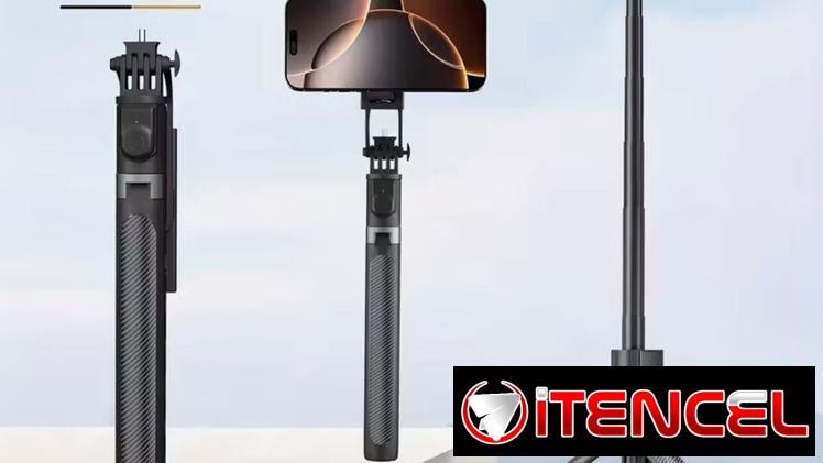Tripode -palo serfie 1.90Cm -mando a distancia 📸 y aplique para más accesorios