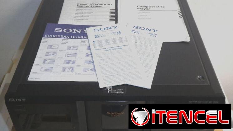 Reproductor de CD Sony CDP-CX230 Mega Storage con capacidad para 200 CD y cambiador de CD.