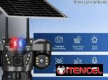 Cámara solar de 3 lentes wi-fi