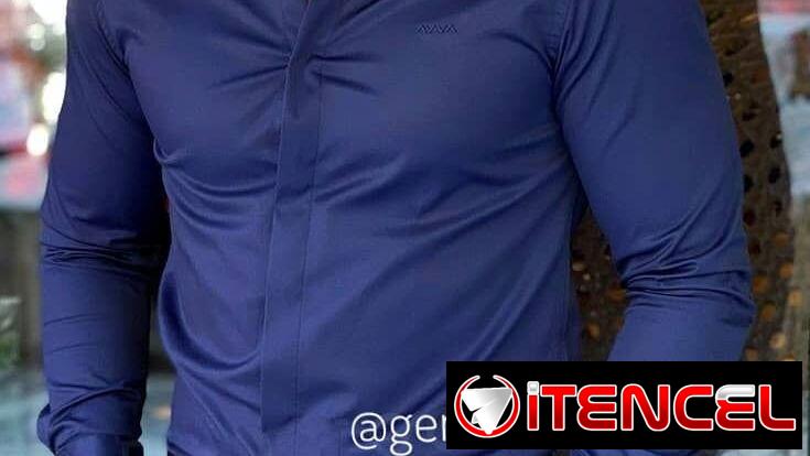Camisas azul marino de vestir de mangas largas 58547627