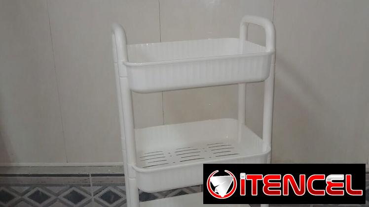 CARRITO ORGANIZADOR BLANCO CON RUEDAS 3 NIVELES* *PRECIO: 15 USD_vpt