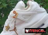 Retro 4 blanco Detalle dorado, rosado, blancos y negros