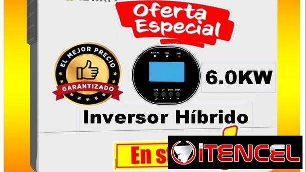 6.0KW Growatt Inversor Solar Híbrido  (110V/220V).Ampliable hasta 36kW 3 fases