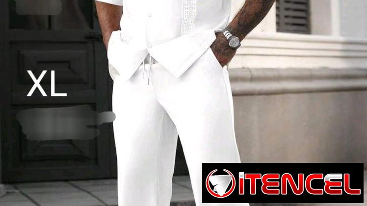 Conjunto de pantalón y camisa blanca talla XL