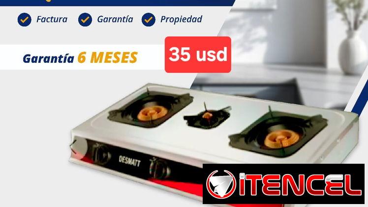 Cocina de gas quemador triple
