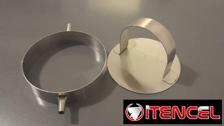 Molde para hamburguesas de acero inoxidable ✅11cm diámetro ✅2.5cm alto *💲1700MN*