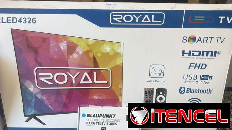 La Habana. 53584876 o 63686960  *Smart TV ROYAL de 32″…..140 USD  *Smart TV ROYAL de 43″ con Soporte Giratorio a la Pa
