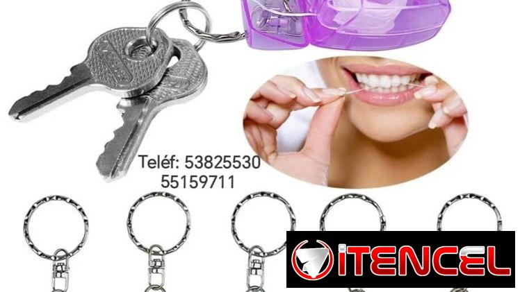Llaveros con hilo dental