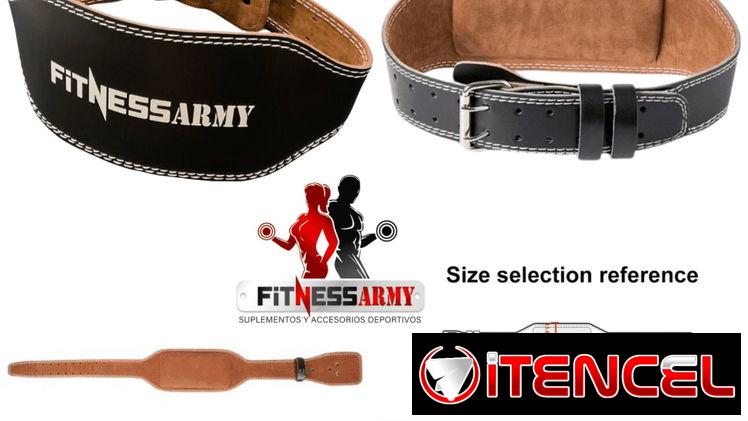 FAJA DE FUERZA PROFESIONAL DE CUERO, SOPORTE EXTREMO PARA LEVANTAMIENTO PESADO Marca: FITNESSARMY
