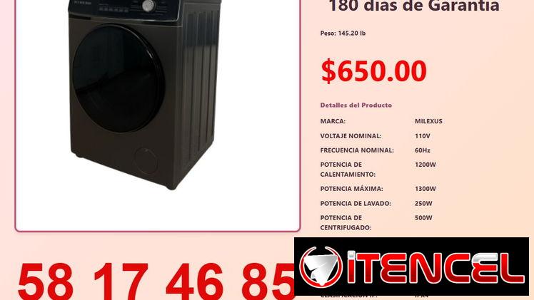 LAVADORA SECADORA AL VAPOR 10KG MILEXUS