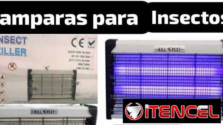 Lámparas contra mosquitos, son grandes, se cuelgan y funcionan con corriente