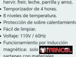 OFERTA!!! COCINA DE INDUCCIÓN (ELÉCTRICA).