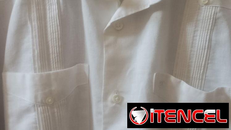 Guayabera blanca de lino