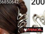 Pellizcos de diversos modelos de  Metal color plateado con perla blanca 12. 5 cm Grande