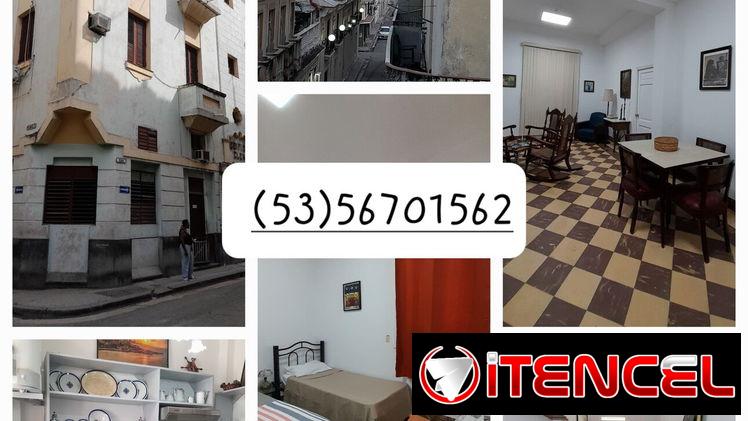 Rento de apartamento completo, solo huesped, por noches en el corazón de la Habana Vieja.