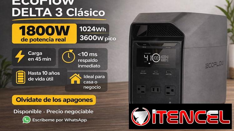 Ecoflow delta 3 clásico, mejor precio, mensajería incluida