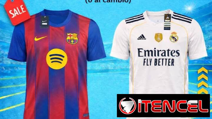 Short + Pulover Barcelona y Real Madrid
