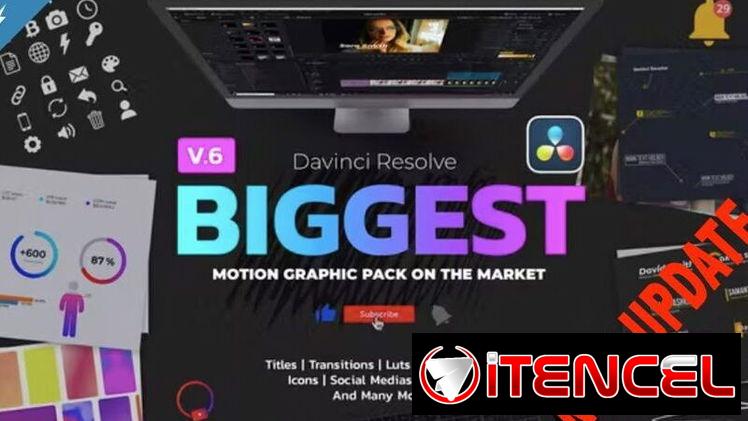 🟡 Motion Graphic Pack V7 !! for Davinci Resolve  – TRANSICIONES, TITULOS, OVERLAYS, SOCIAL MEDIA, SONIDOS, y +