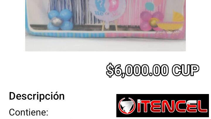 Artículos para, decoraciones de revelación de sexo y babyshower