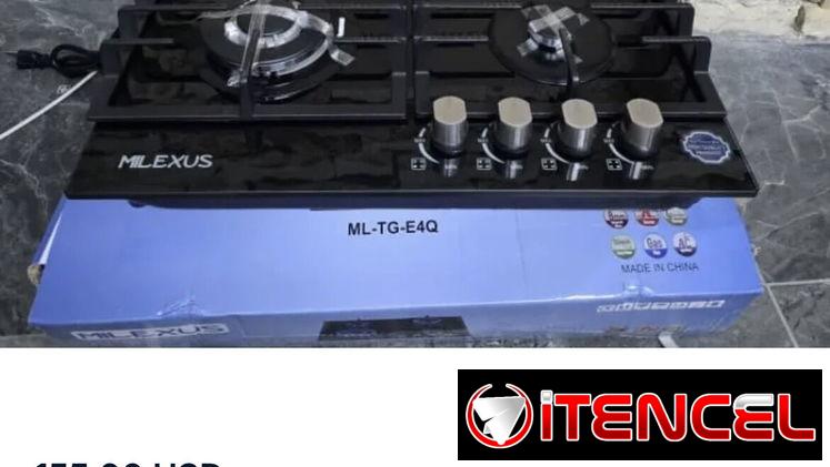 Cocina de Empotrar 4 Quemadores Vitrocerámica