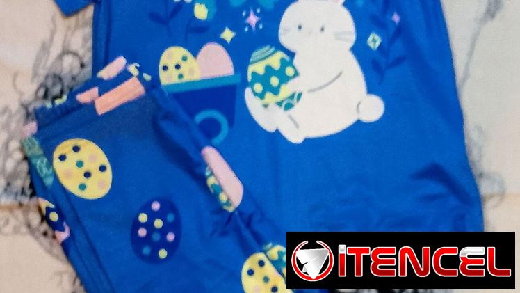 Pijamas azul y rosa talla S