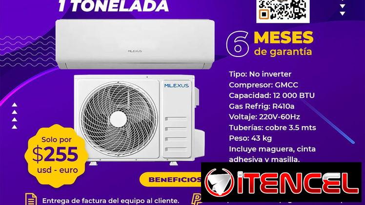 📣 APURATE Y COMPRA PA’ TU VERANO 📣 SPLIT MILEXUS 1T 220V 1200 BTU. CON MENSAJERÍA , FACTURA Y GARANTÍA DE 6 MESES.