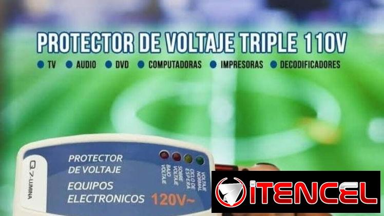 PROTECTORES DE VOLTAJE TRIPLE 110 ✅ MARCA Q7LUMINA 110V⚡️ 💲PRECIO: 1️⃣2️⃣USD  VOLTAJE NORMAL :120 VAC VOLTAJE MAXIMO :1