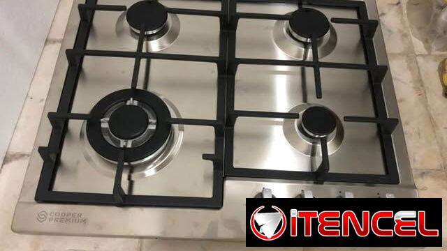 Cocina de Gas 4 Quemadores Empotrada Cooper Premium con magneto de Acero Inoxidable $140 USD transporte incluido