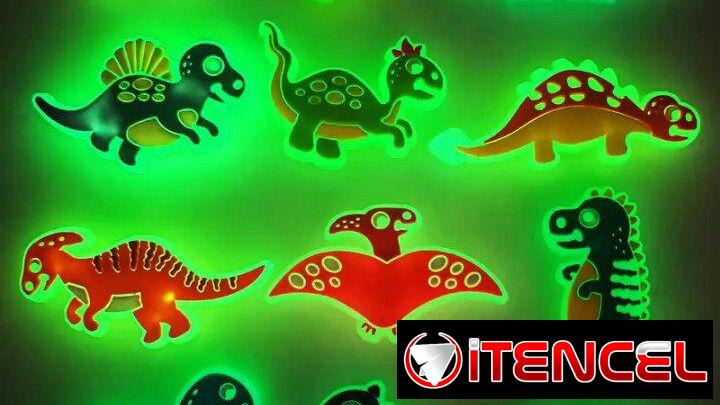 Pines de dinosaurios luminosos | videojuegoshabana.com