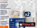 Ventilador recargable 2x 90