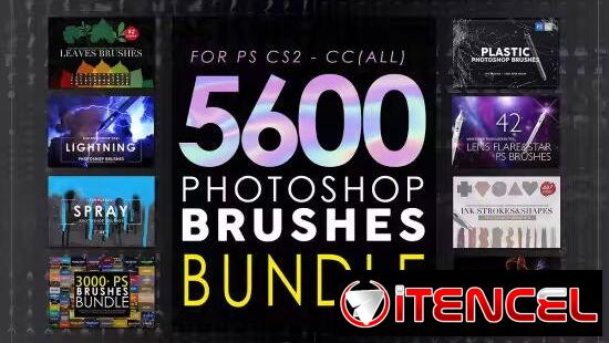 🎨 Creative Market – 5600 Photoshop Brushes Bundle 🤩 🎨 (ESTO ES UNA GOTA…VER CONTENIDO)