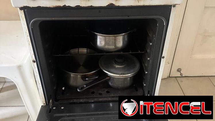 Cocina de gas de uso con horno