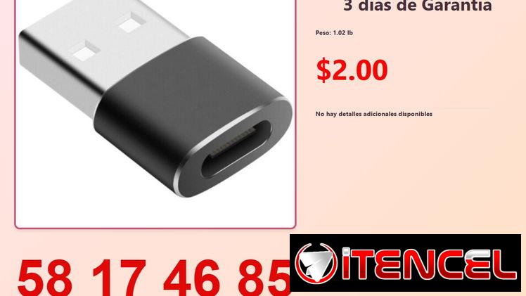 ADAPTADOR TIPO C (HEMBRA) A USB 3.0 (MACHO)