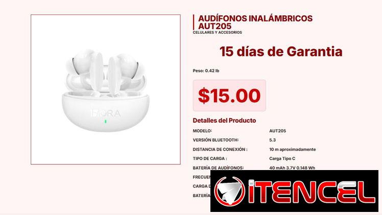 Audífonos 1Hora AUT205: Conexión Estable de 10m Real por $15.00 VPT#-0024