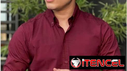 Camisas roja de vestir de mangas largas 58547627