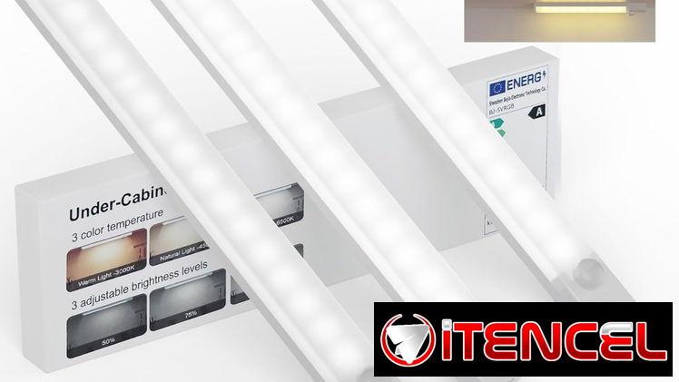 – Set de 3 Luces LED  con sensor de movimiento USB Recargables