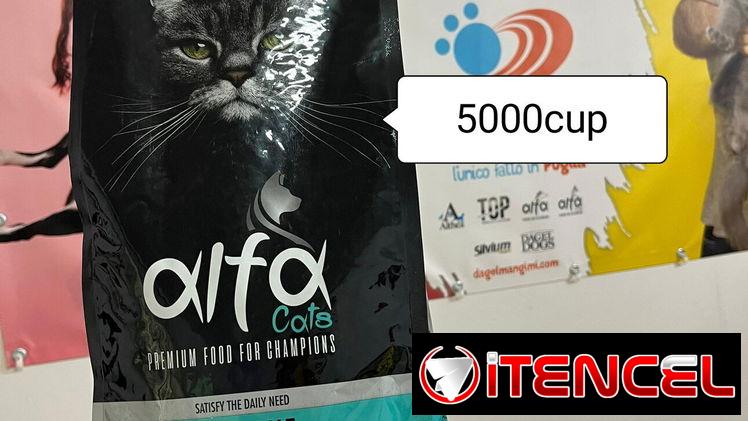 Pienso para gatos marca Alfa sabor salmón y res 20kg
