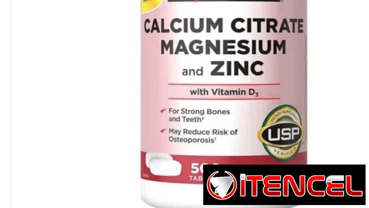 Citrato de calcio, magnesio y zinc 500tab 40