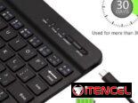 Mini Keyboard Bluetooth Portátil Ultra Delgado | Teclado Inalámbrico para PC, Tablet y Celular