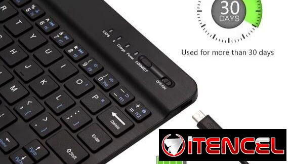 Mini Keyboard Bluetooth Portátil Ultra Delgado | Teclado Inalámbrico para PC, Tablet y Celular