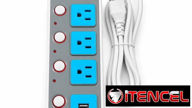 Extensión electrodoméstica inteligente king USB 2 M